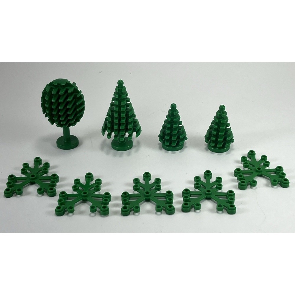 Vintage Lego Green Trees Leaves Pines Town City Round Triangle Replacements